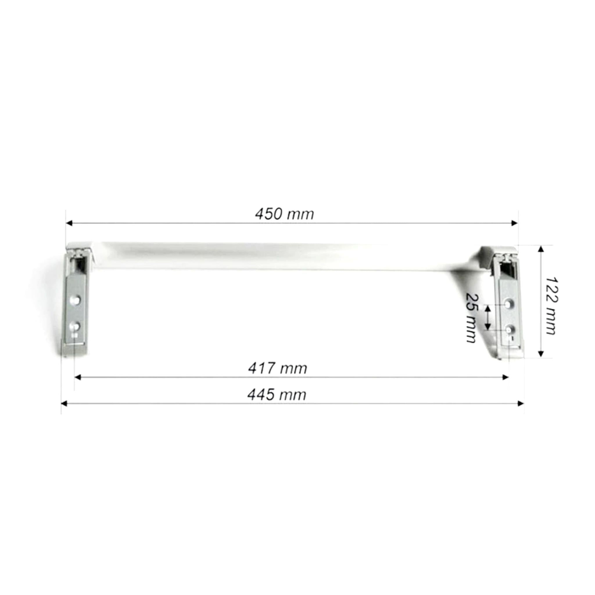 Genuine Freezer Door Handle Silver 450 x 122 mm for KENWOOD KTLD60X15