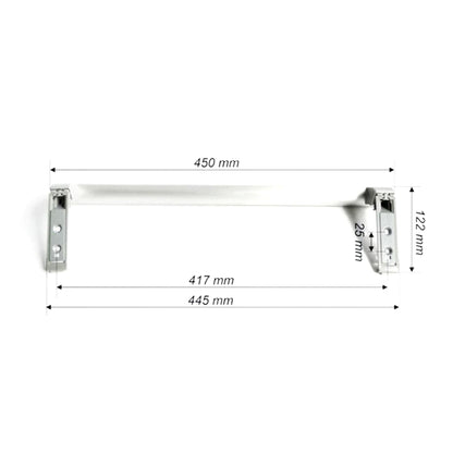 Genuine Freezer Door Handle Silver 450 x 122 mm for KENWOOD KTLD60X15