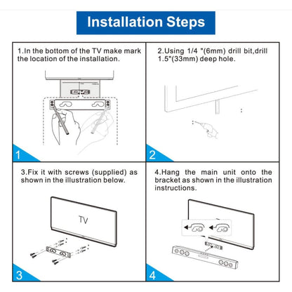 Soundbar Wall Mount Mounting Bracket For LG NB2430A Sound Bar