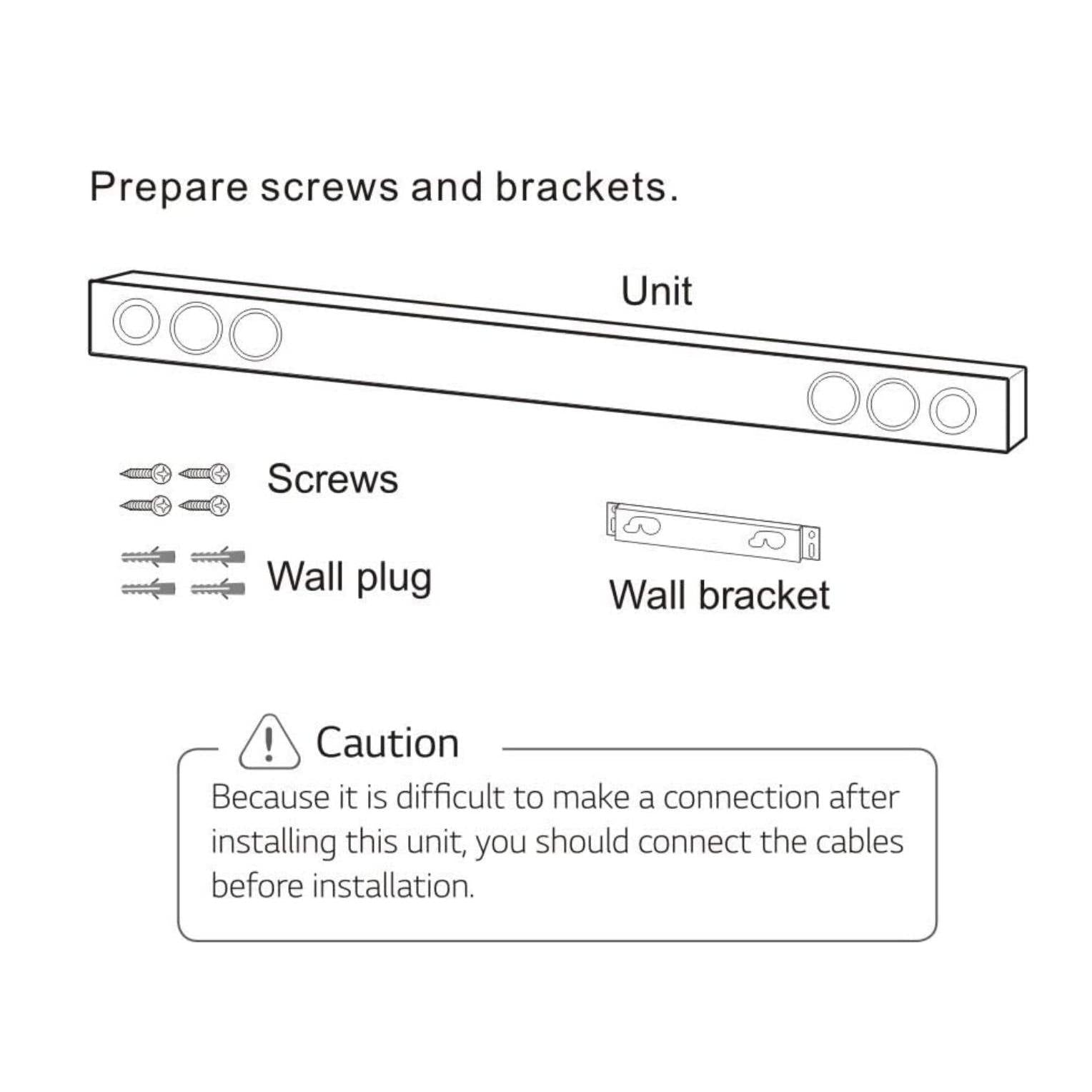 Soundbar Wall Mounting Bracket For LG NB3531A