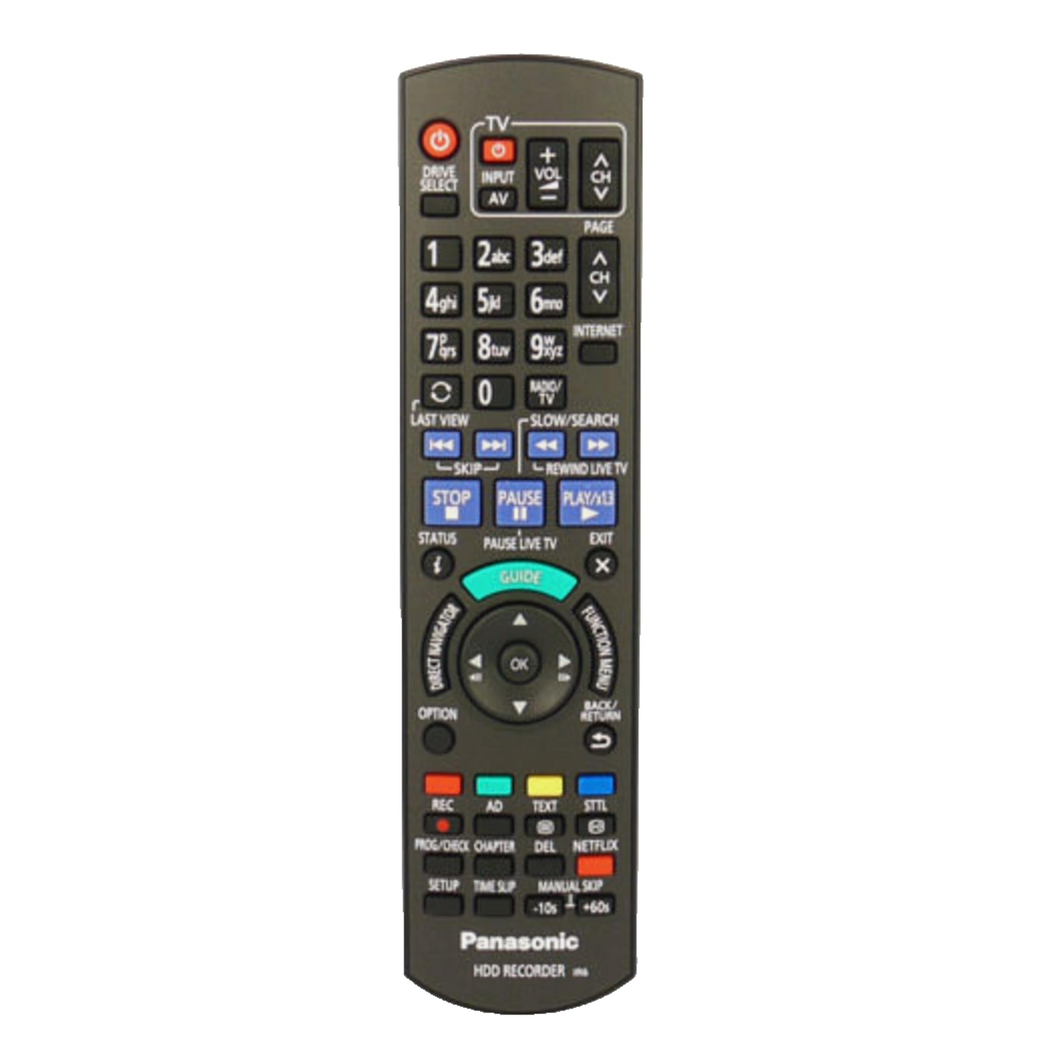 Genuine Remote For Panasonic DMR-HWT130 500GB Freeview+ HD Smart TV Recorder