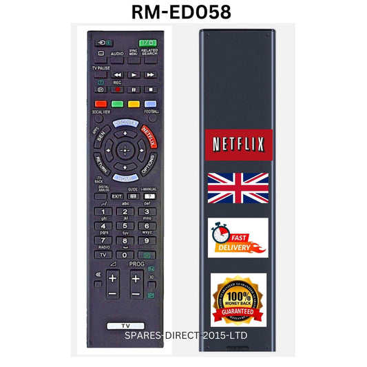 Replacement Remote Control for Sony RM-ED058 RMED058 Sony TVs