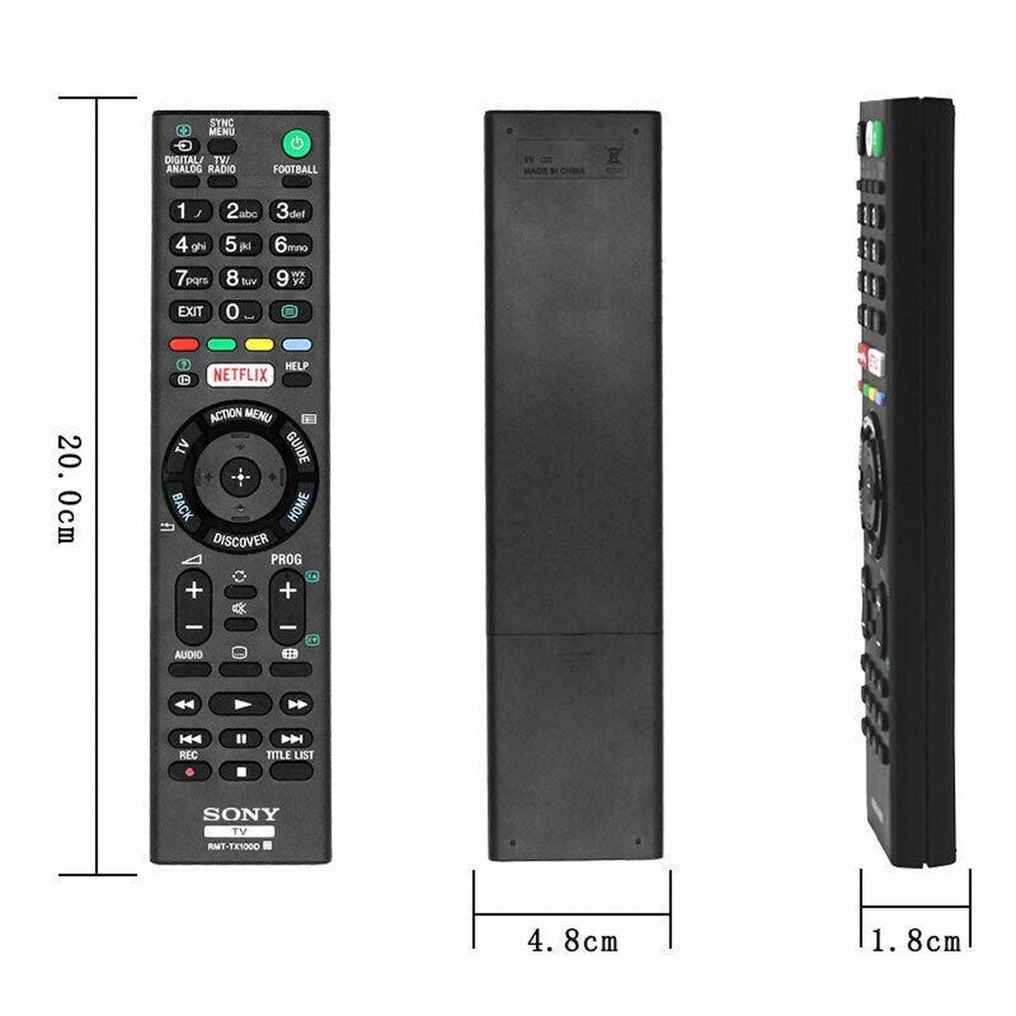 NEW Genuine TV Remote CONTROL For Sony RMT-TX100D KD-55X8505C KD-65X8509C