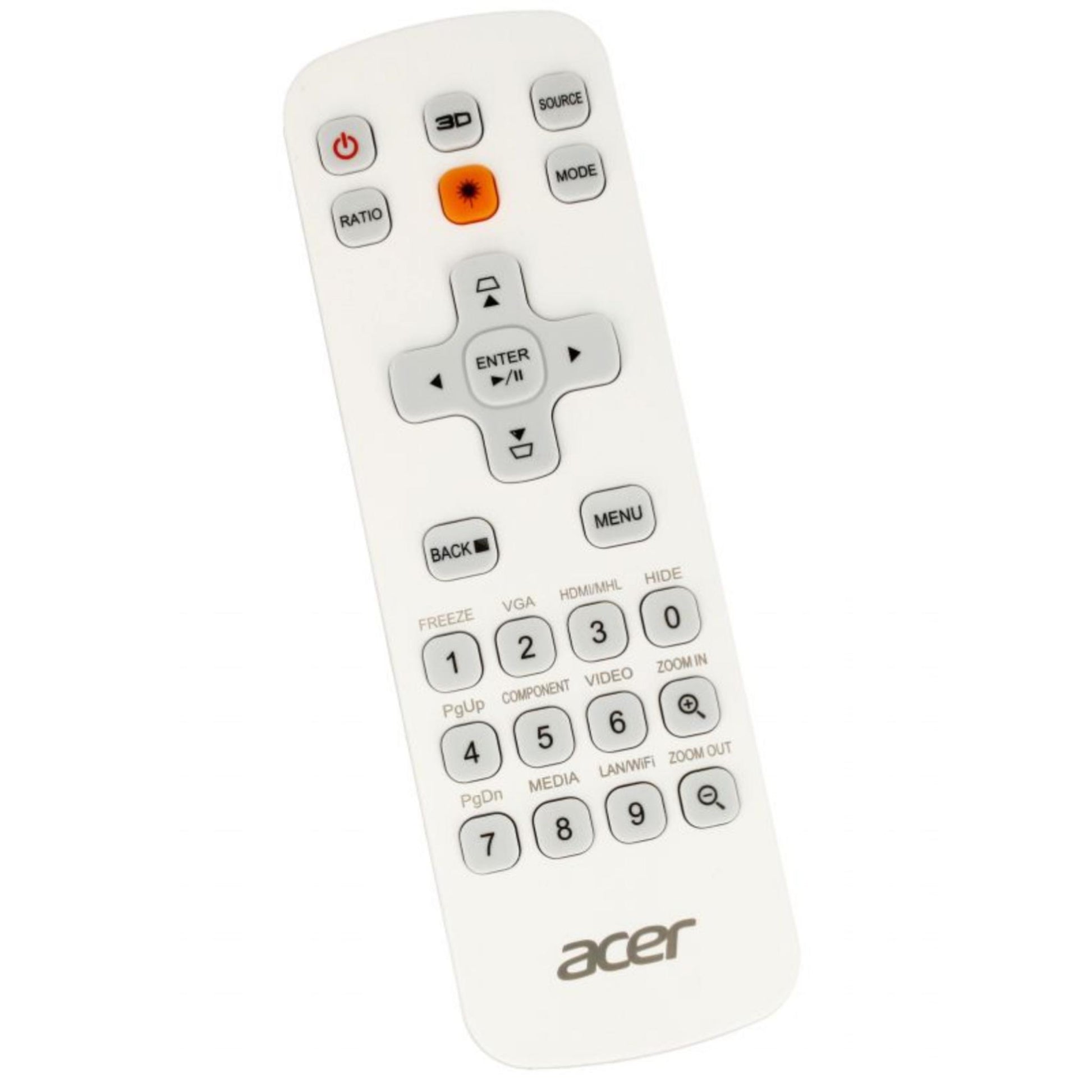 White Acer Projector Remote Control