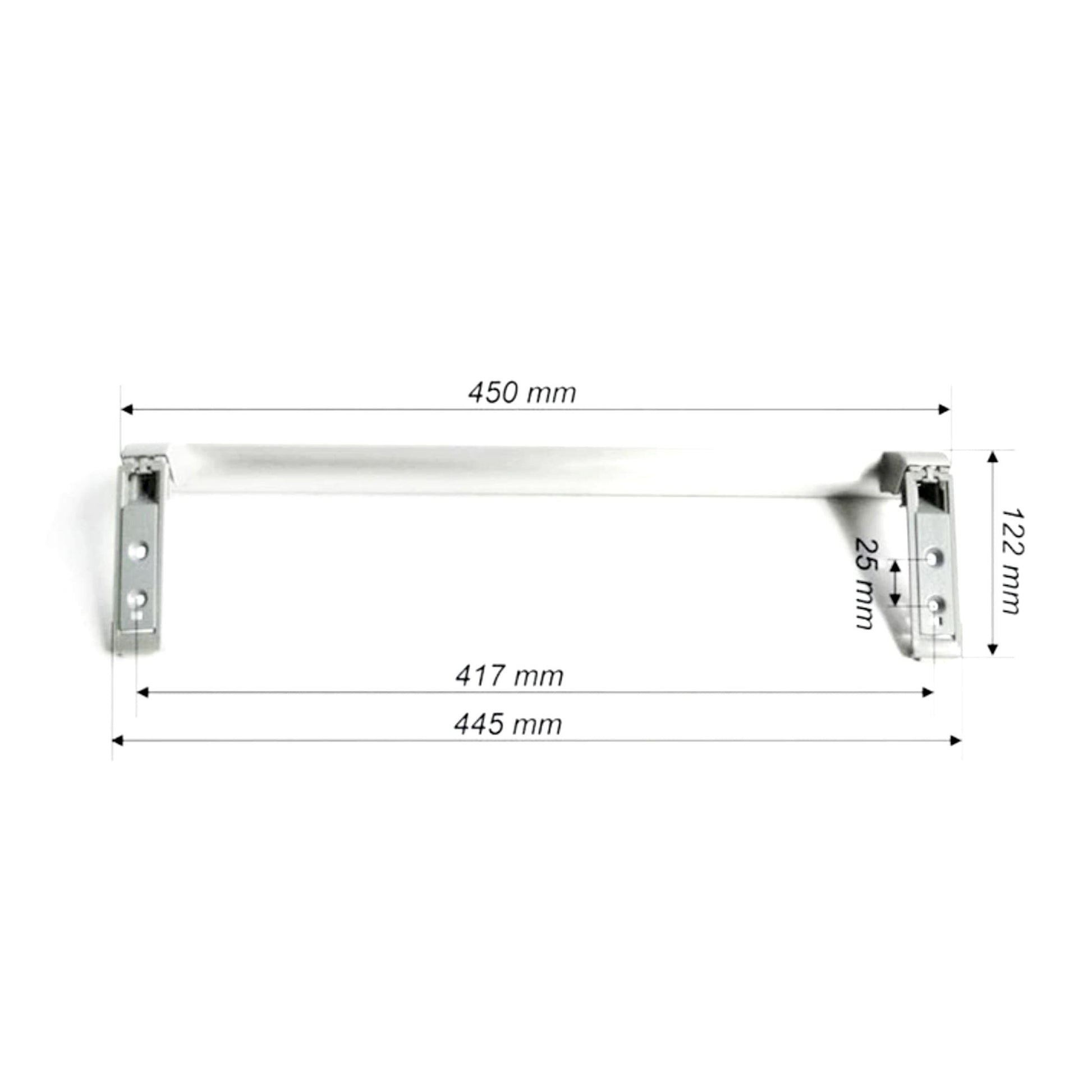 Genuine Freezer Door Handle Silver 450 x 122 mm KTF60X20 / KTLD60X20 FOR KENWOOD