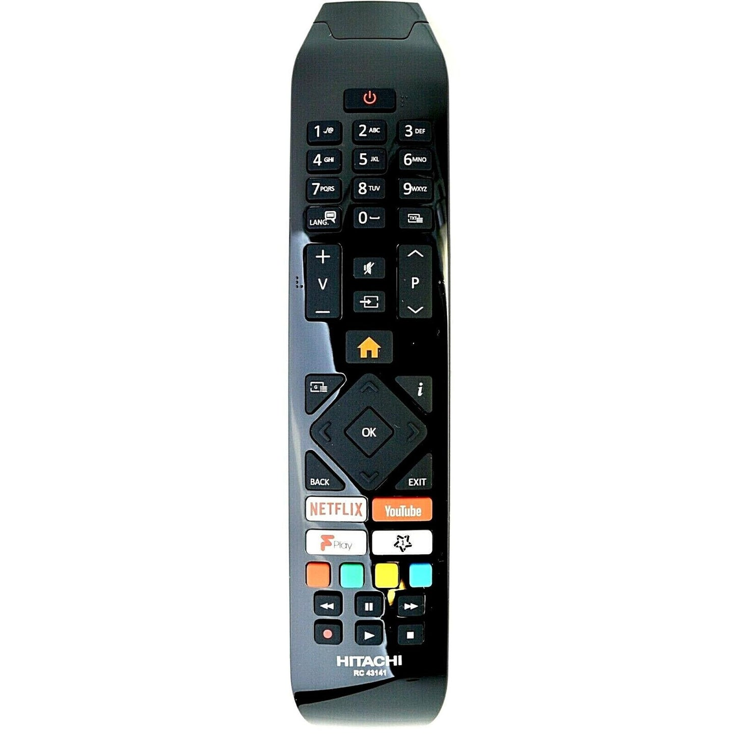 100% Genuine Hitachi RC43141 TV Remote Control Netflix, Youtube & Fplay Buttons