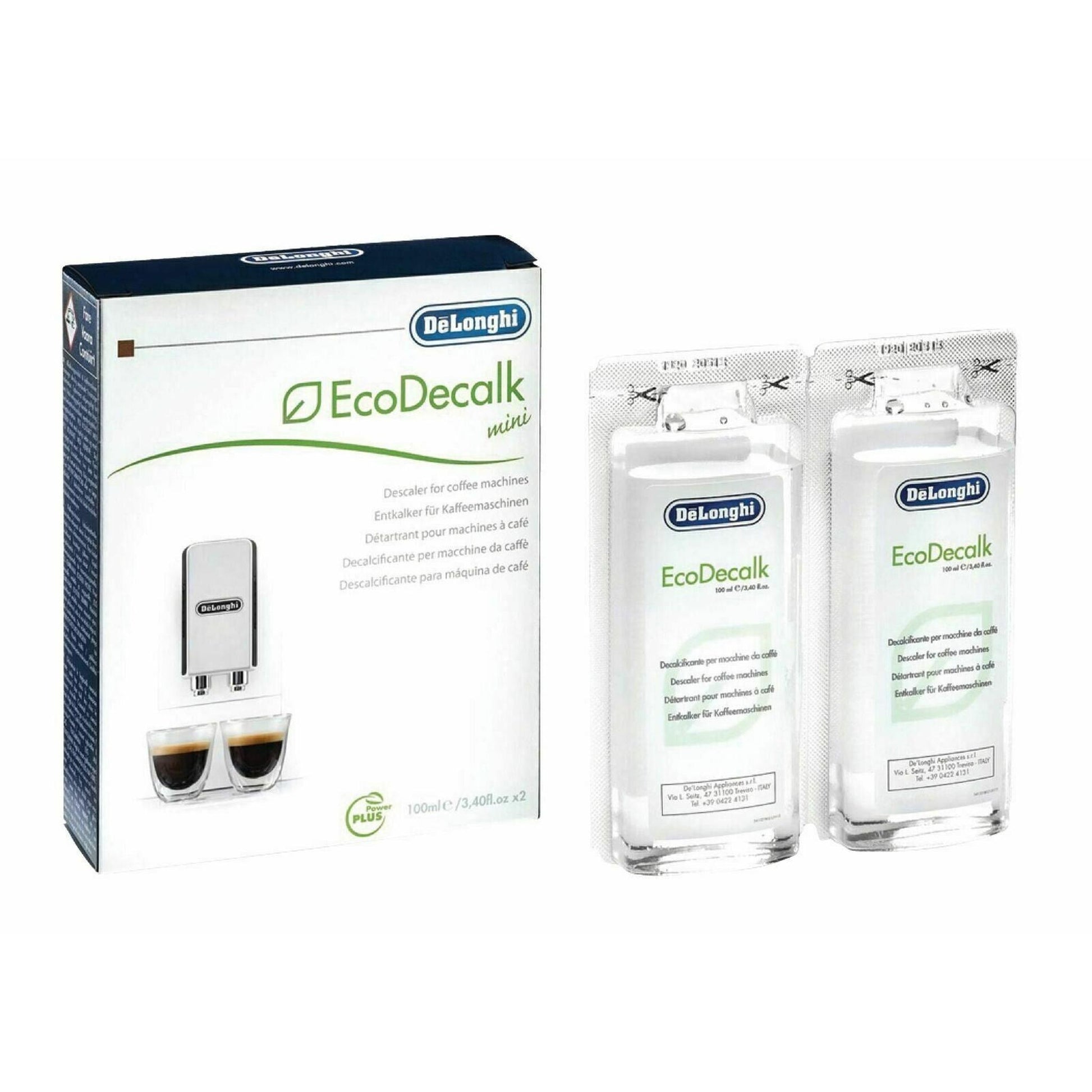 5513296011 Ecodecalk Delonghi Coffee Machine Descaler 2 X 100ml Pack