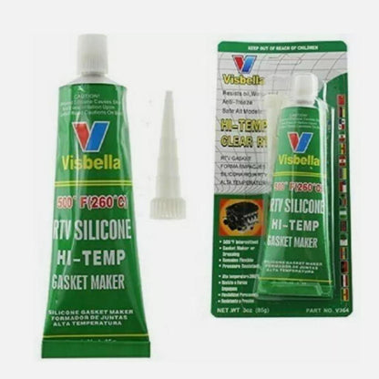 2 x RTV Silicone Instant Gasket Maker Clear High Temperature Sealant 85G Tube