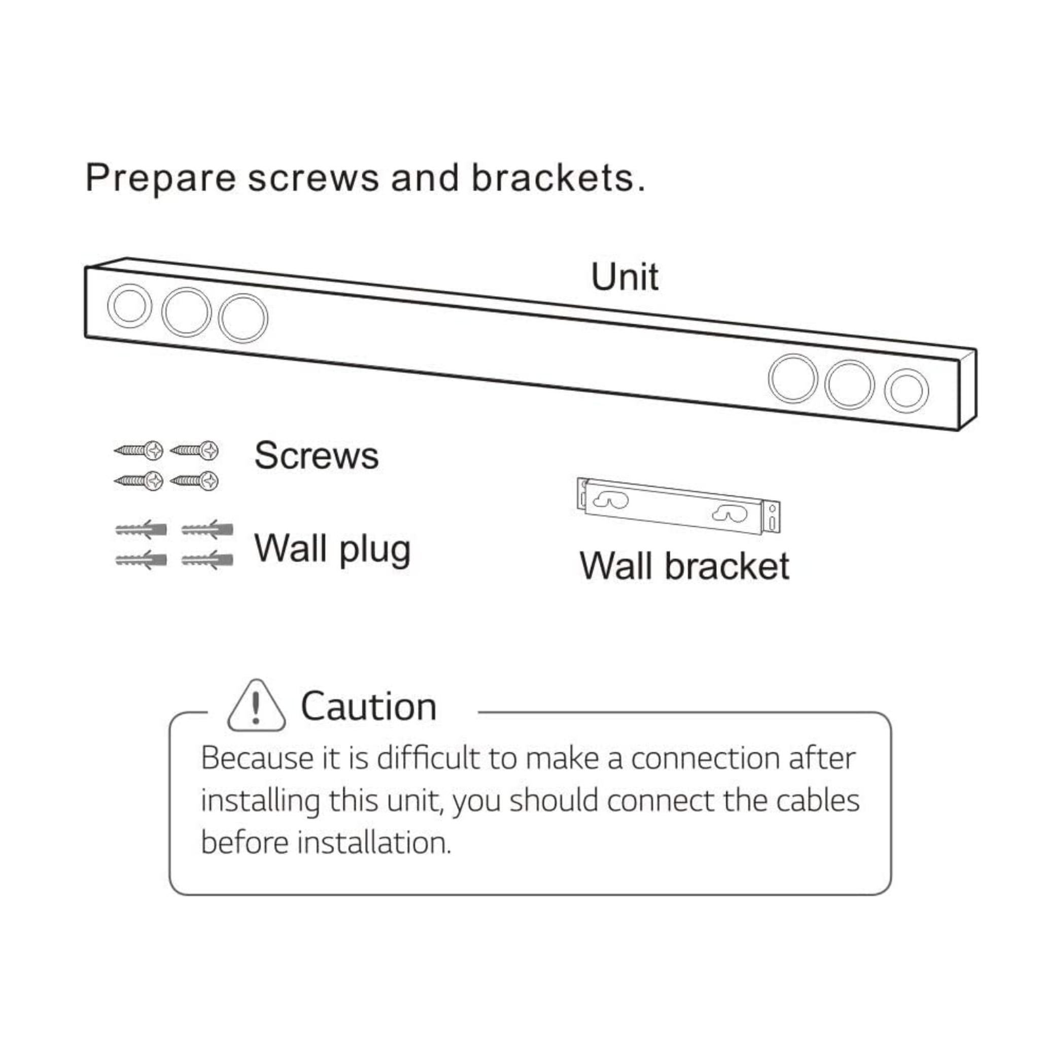 Soundbar Wall Mounting Bracket For LG NB3520A