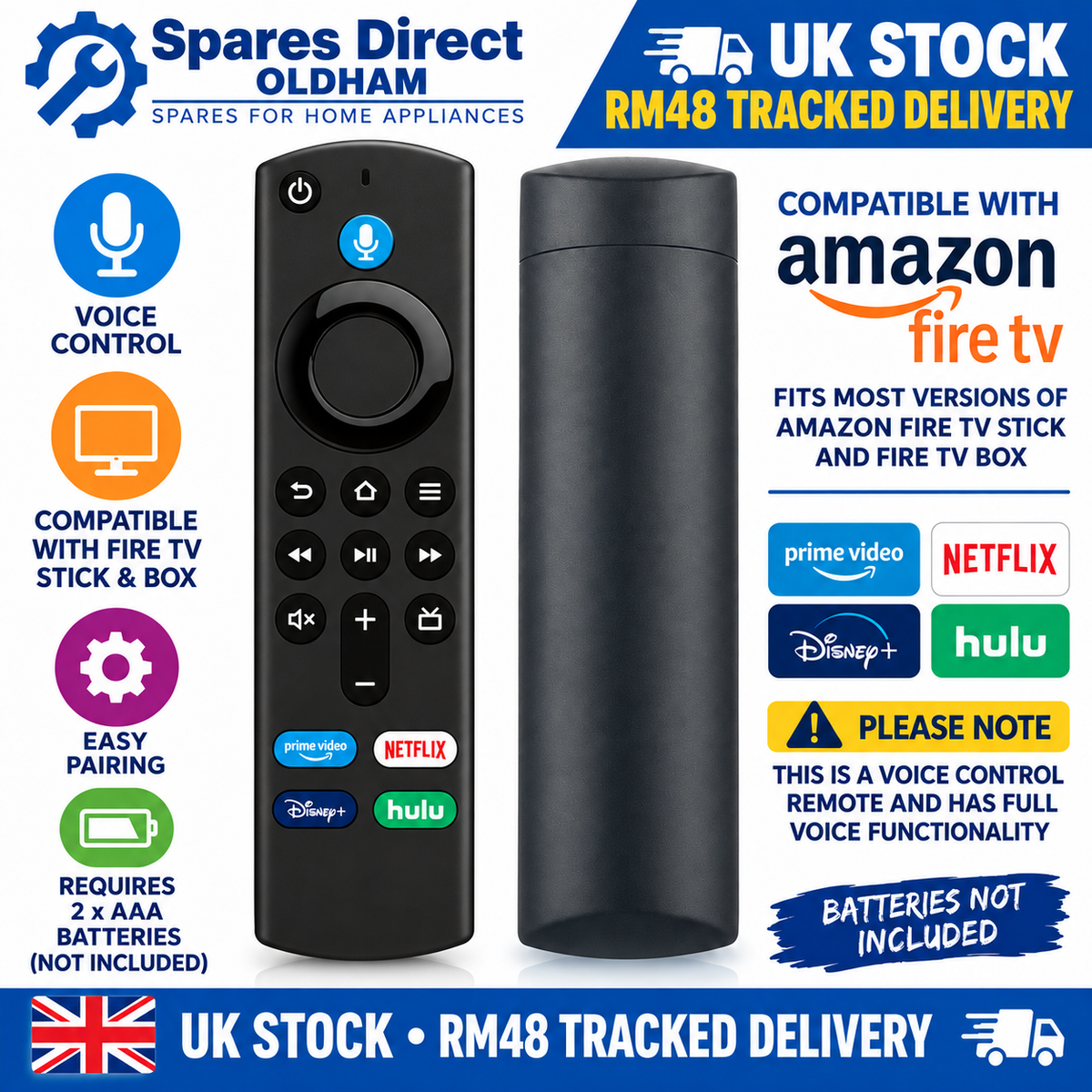 NEW Replacement Prime Voice Remote Control For Amazon Fire TV Stick 4K Max Lite