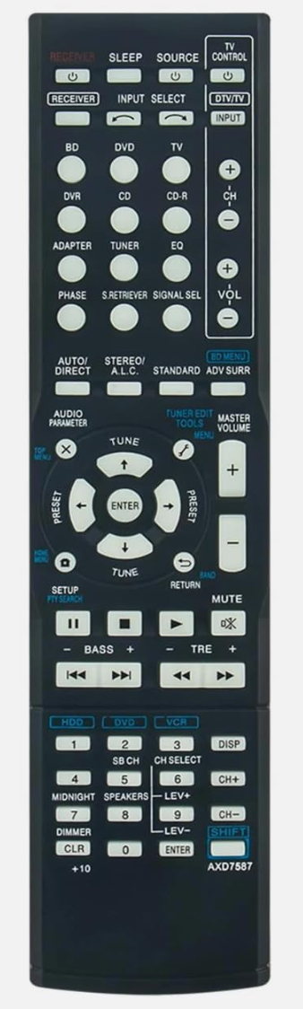 NEW GENUINE REMOTE CONTROL for PIONEER AXD7587 AV RECEIVER VSX520