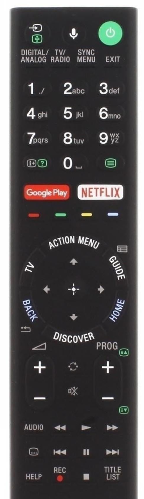 For TV Remote Control For Sony KD55XF7596BU 55" Smart 4K Ultra HD HDR LED